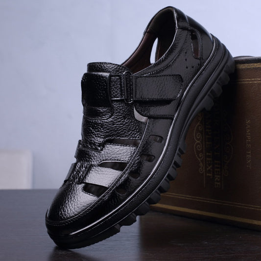 New Fashion Genuine Leather Men's Sandals Retro Rome Shoes
