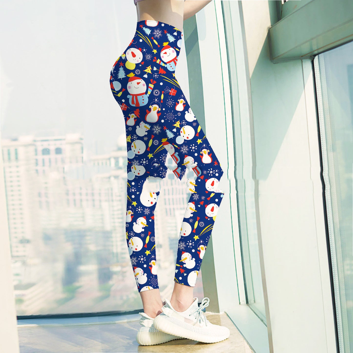 New Christmas Leggings Personalized Printing Yoga