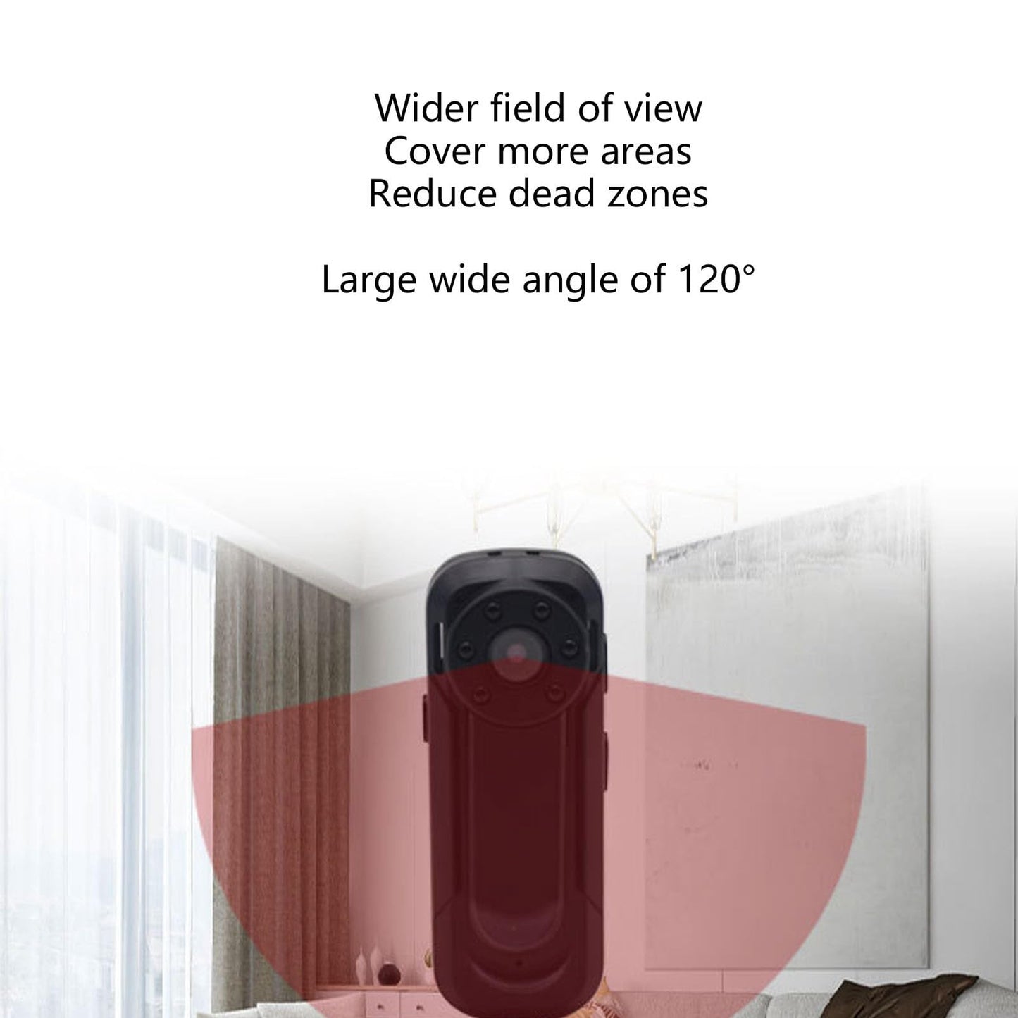 Liten Kroppskamera, Full HD-minikamera Body Wear-kamera, 1080P 120° Vidvinkel Trådlös Bärbar Minivideokamera med Personlig Ficka med Mörkerseende