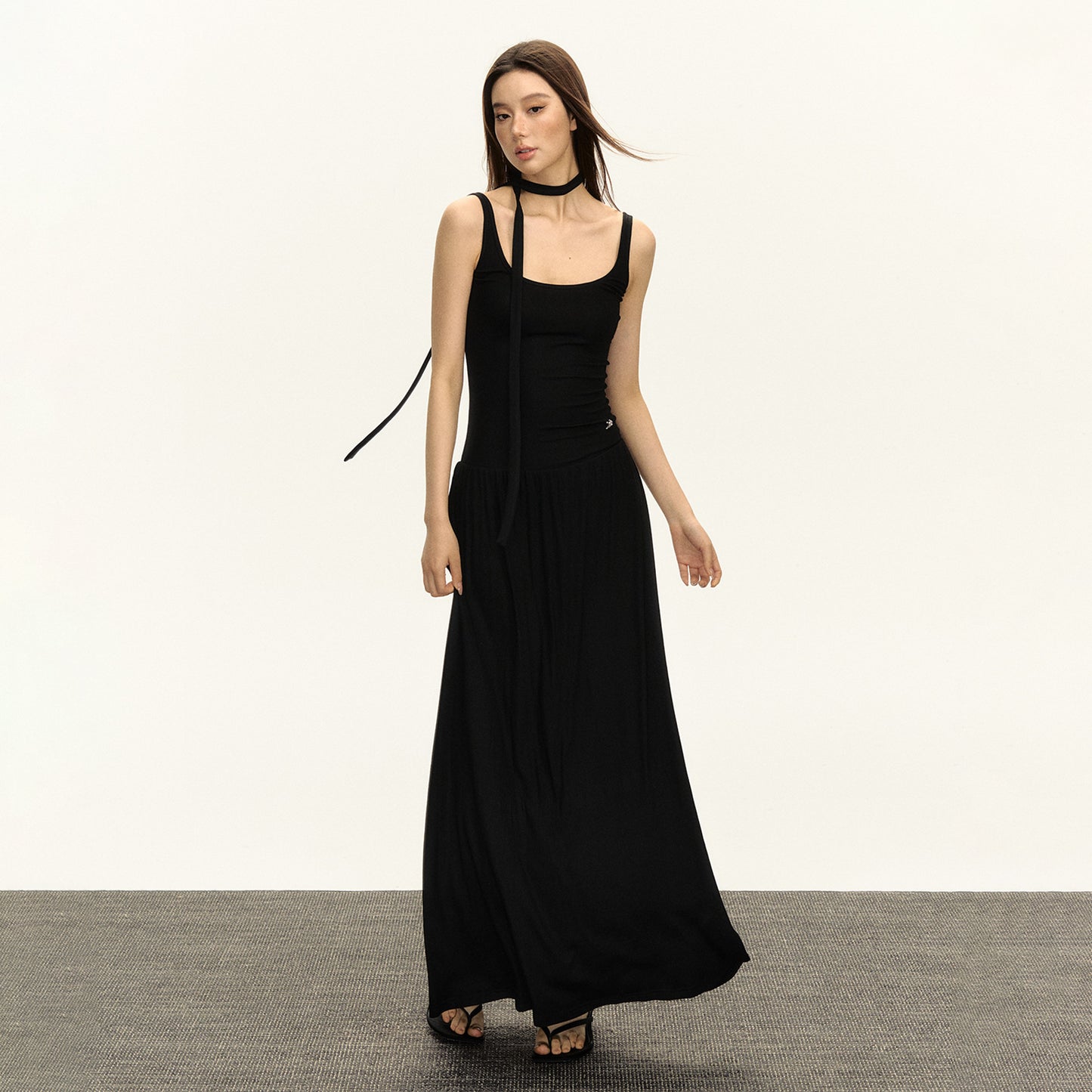 American Retro Design Halter Spaghetti Straps Dress Women