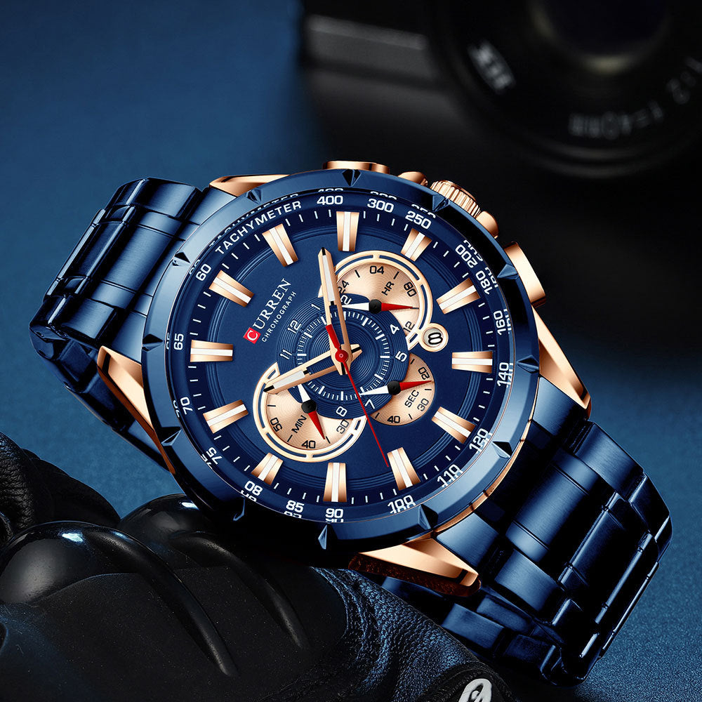 Multifunctional waterproof quartz watch
