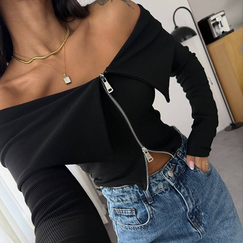 Women's Off-shoulder Long-sleeve Casual Top