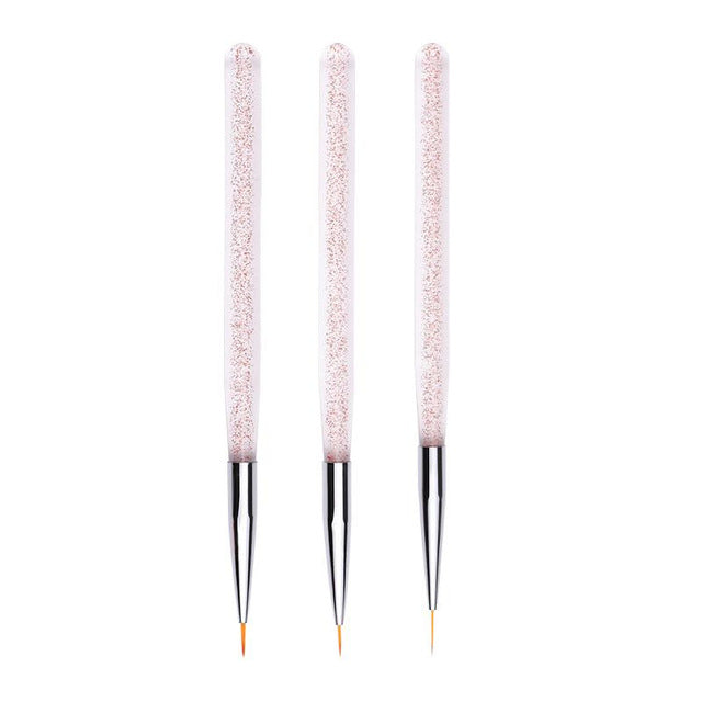 3Pcs/Set UV Gel Nail Liner Brush Acrylic