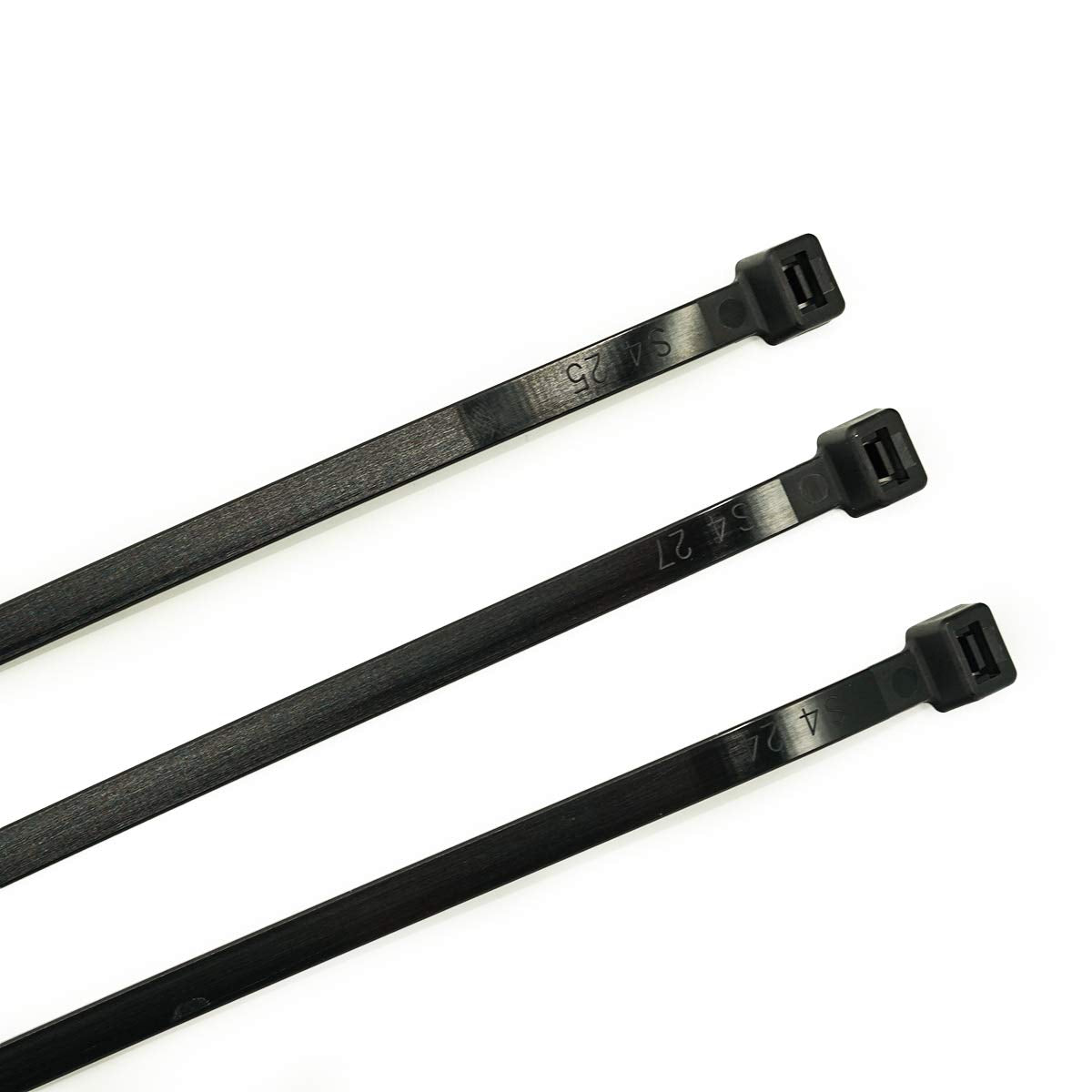 ERKO Kabelbuntband Svart 300 x 3,6 mm Set 100 stycken, Temperaturbeständig Kemisk beständighet, starkt buntband med 18 kg draghållfasthet, för professionella