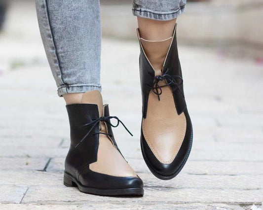 Martin boots low heel women's boots