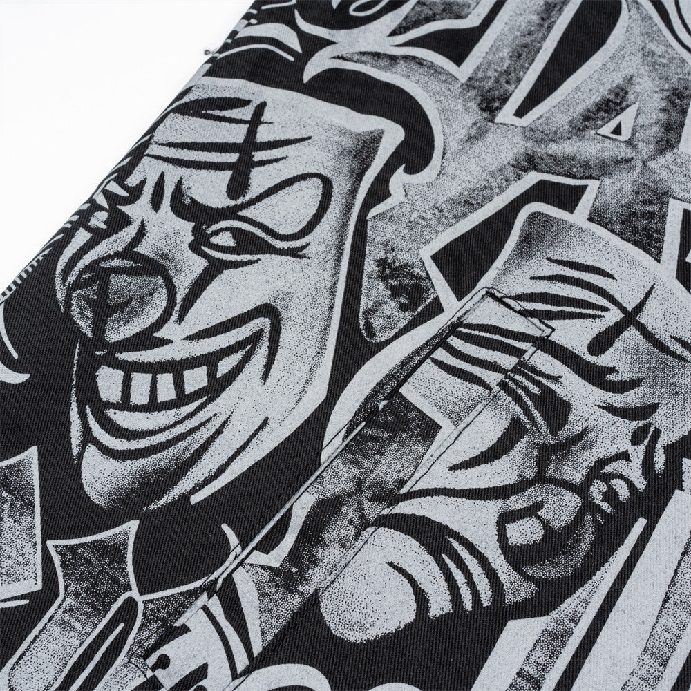 Full Printed Graffiti Letter Clown Digital Printed Jacket