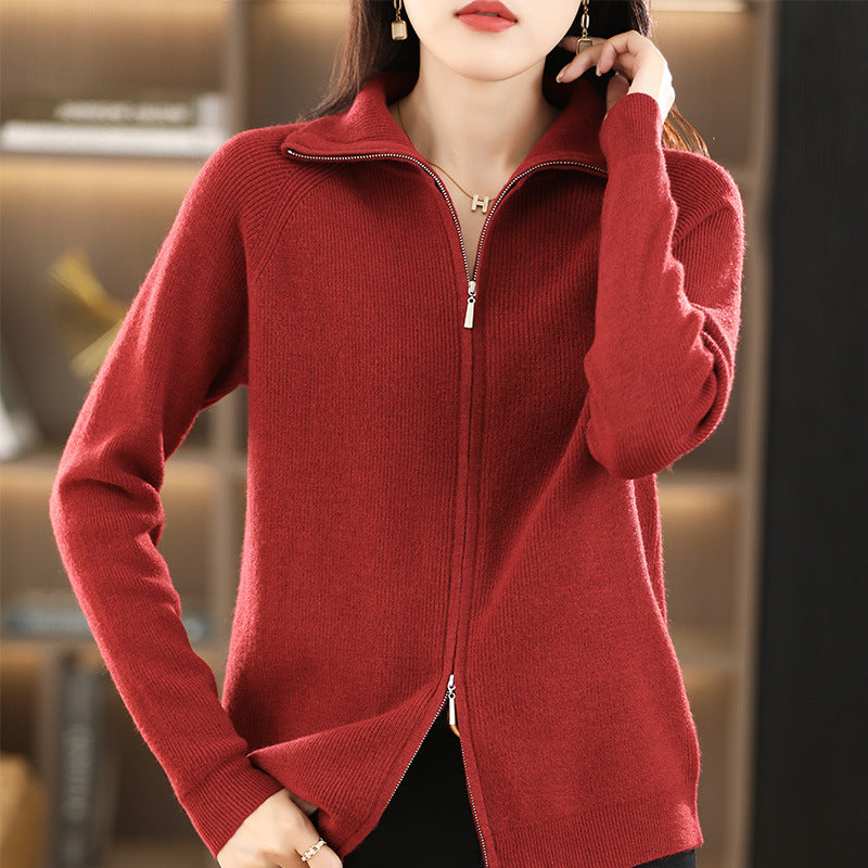 Knitted Cardigan Women's Long-sleeved Sweater