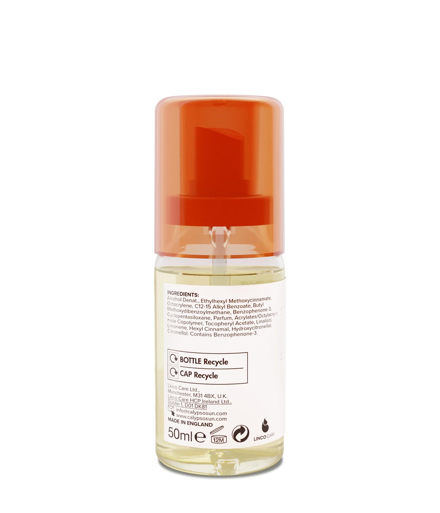 Calypso Skyddande hårbottenspray SPF50 | Högt skydd för hårbotten och rand | 50 ml | CALD50SCA, klar