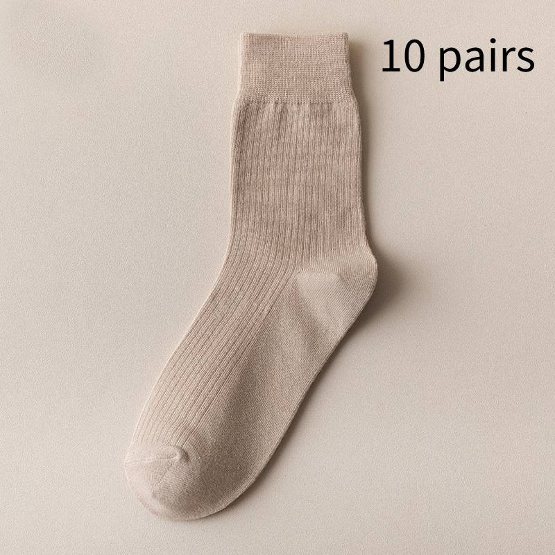 Solid Color Vertical Stripe Deodorant Business Stockings