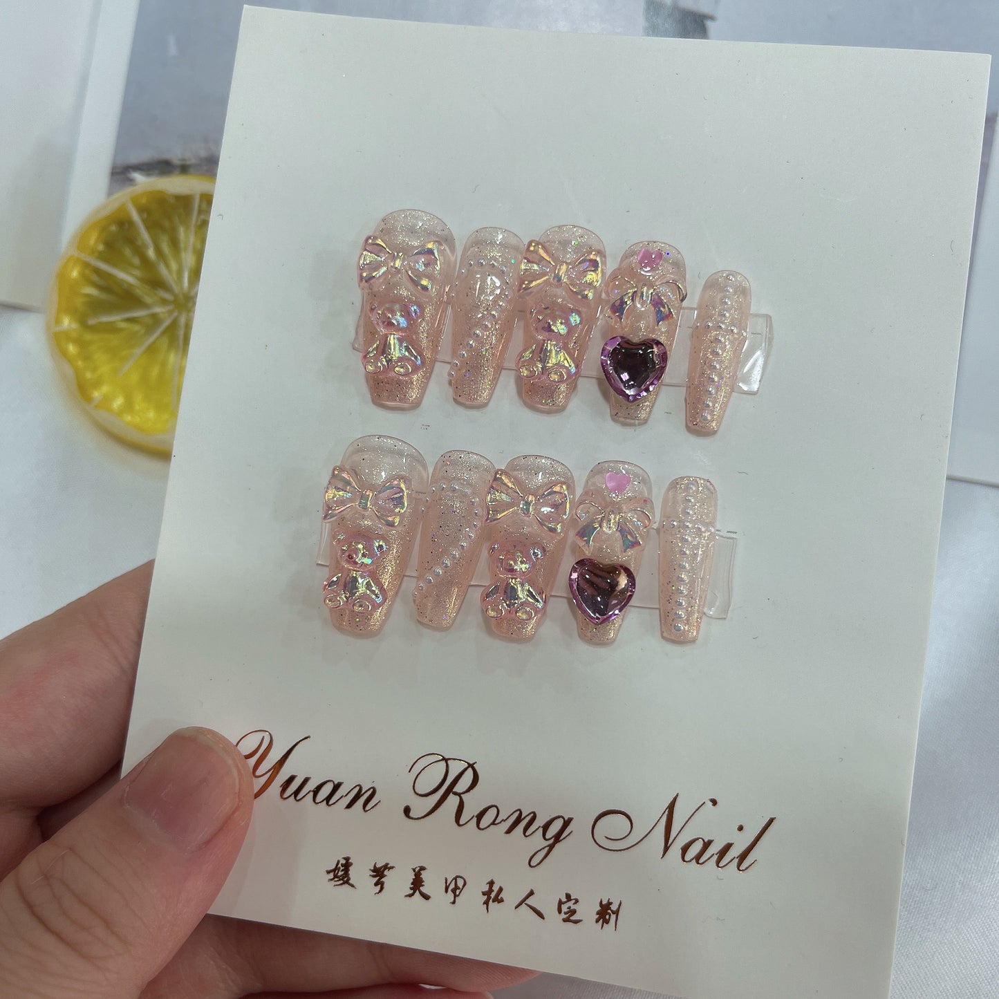 Heavy Industry Laser Bear Sweet Cool Wearable Nail Art