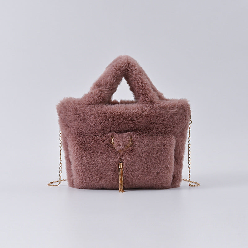 Women's Handbag Plush One Shoulder Bag Crossbody