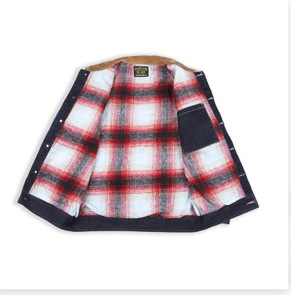 Men's Raw Wash Jacket Thickened
