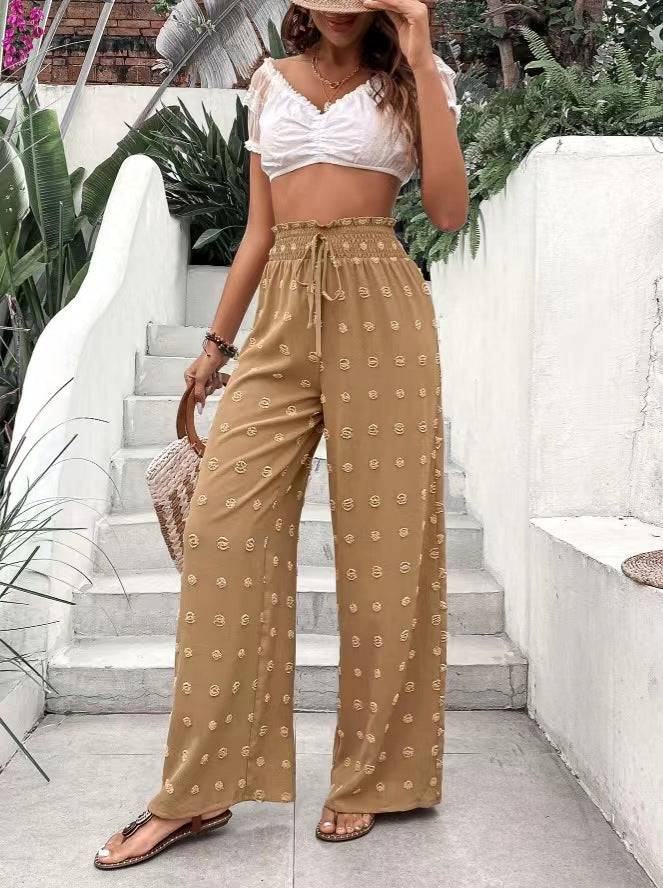New Casual Micro-elastic Loose Wide-leg Pants For Women