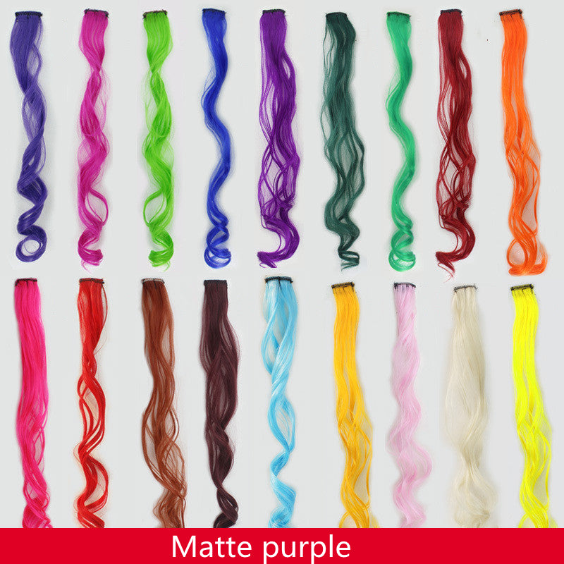 Hanging Ear Dyeing Piece, Wig Piece, Scheming Gradient Highlighting Wig, Color Hanging Ear Perm, One Piece Seamless Hair Extension
