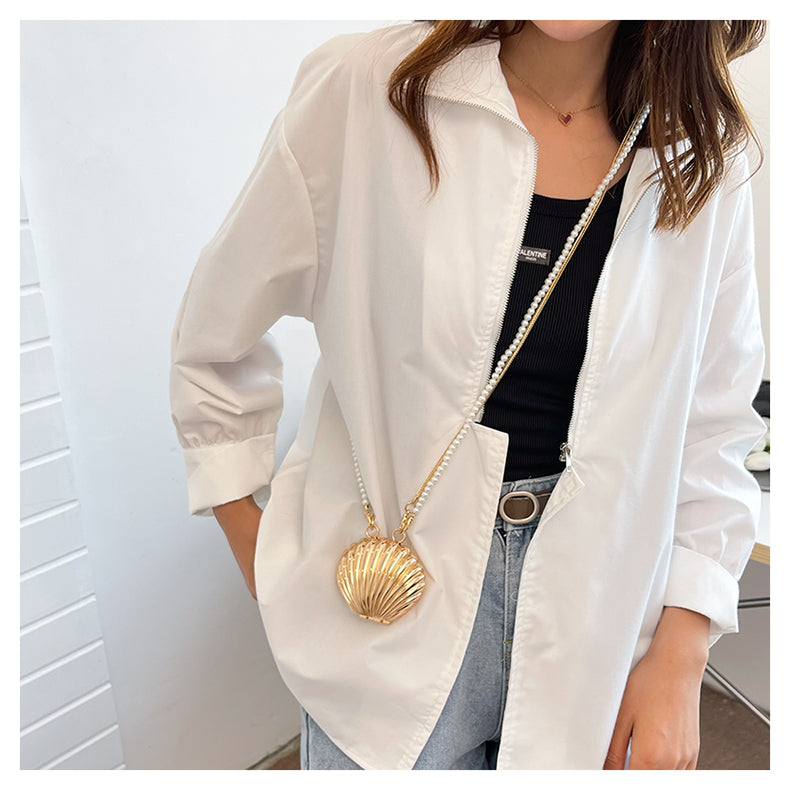Ins Popular Pearl Chain Messenger Bag