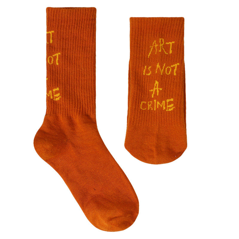 Simple Casual Ladies Letter Print Socks