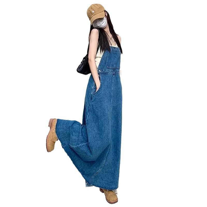 Womens Loose Slimming Denim Slip Dress