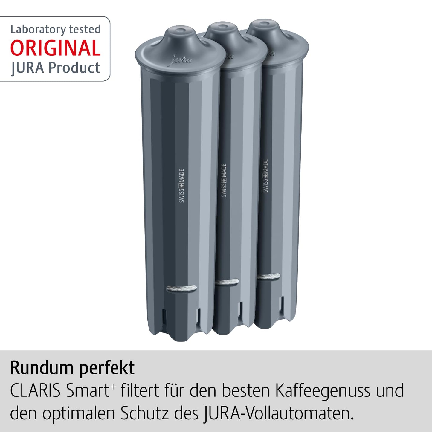 Jura 24233 Claris Smart+ filterpatron set med 3, plast, grå
