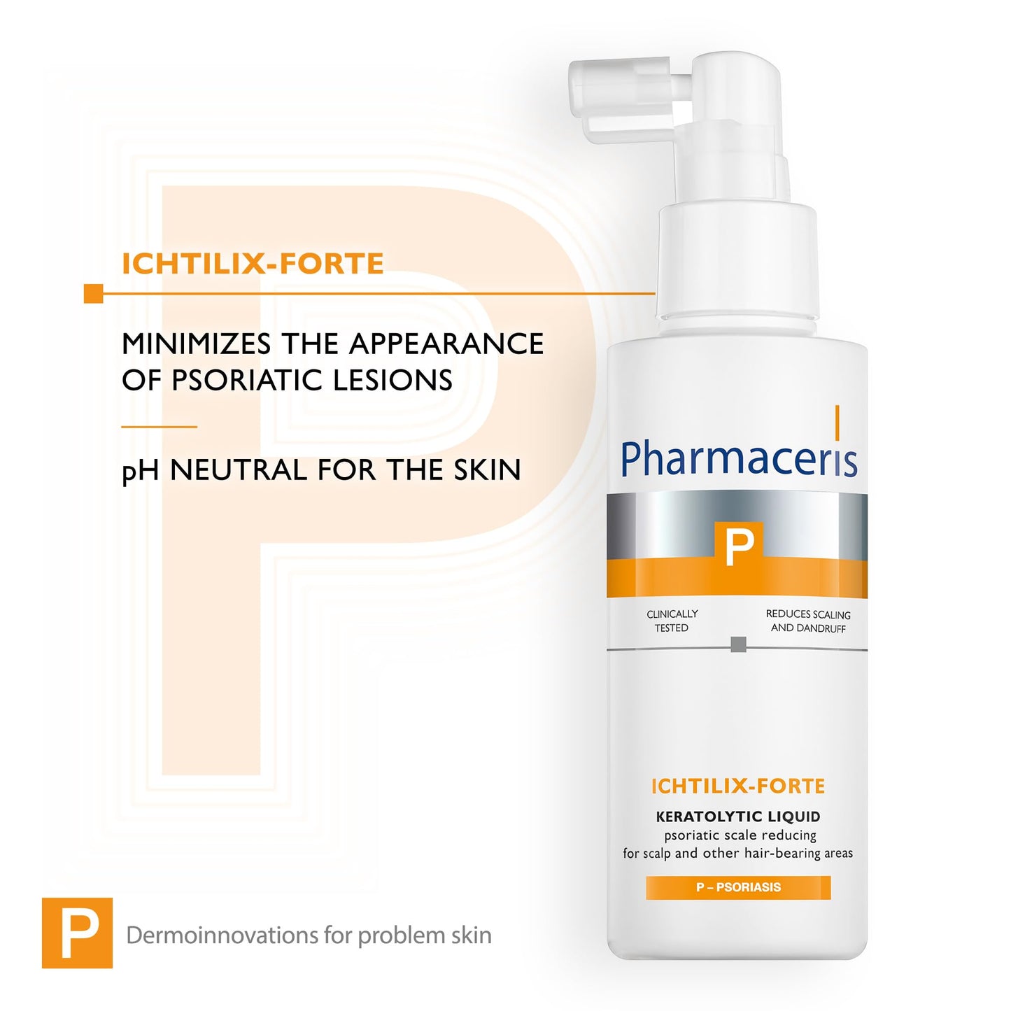 ICHTILIX-FORTE – medel för huvud psoriasis spray för hårbottenbehandling vid psoriasis och eksem | hårbottenvård | lindrar klåda och lätt inflammation 125 ml