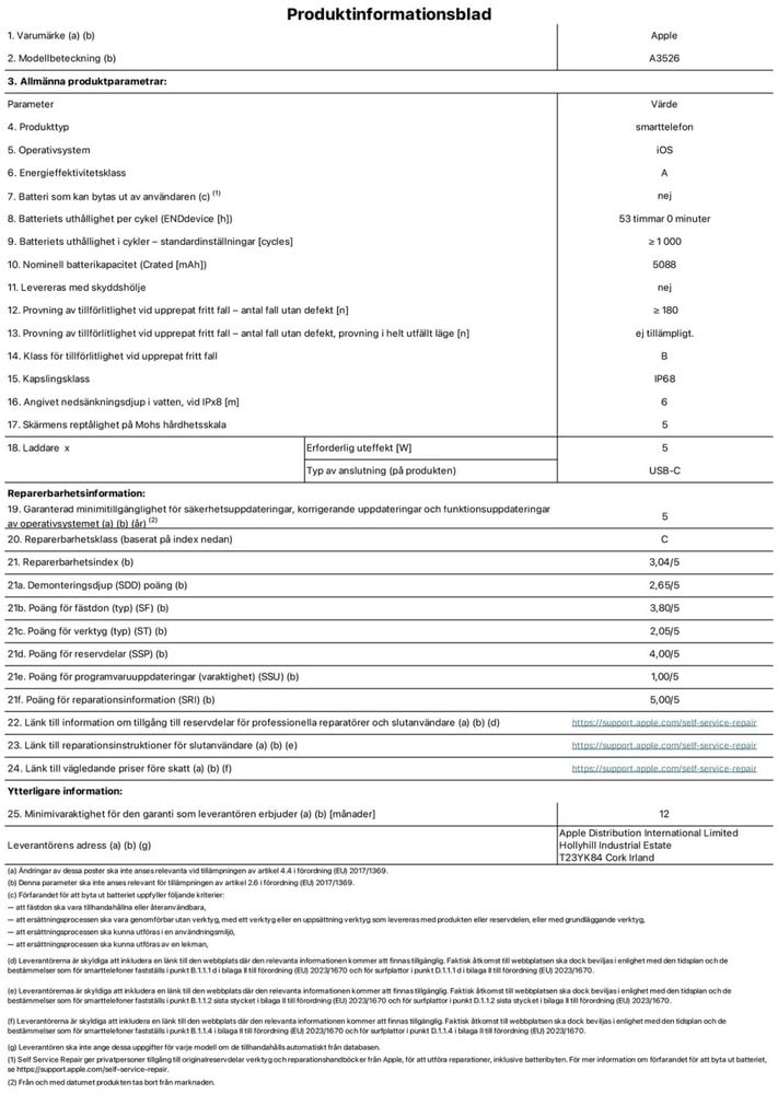 Apple iPhone 17 Pro Max (2 TB) - dovt blå