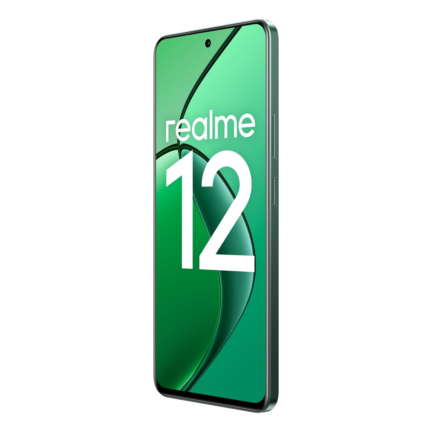 realme Smartphone 12 4G 8 + 128 GB, 67 W SUPERVOOC-laddning, Snapdragon 685-chipset, 120 Hz AMOLED FHD+-skärm, Sony LYT-600 OIS kamera, 5 000 mAh massivt batteri, Pioneer grön (ingen adapter)