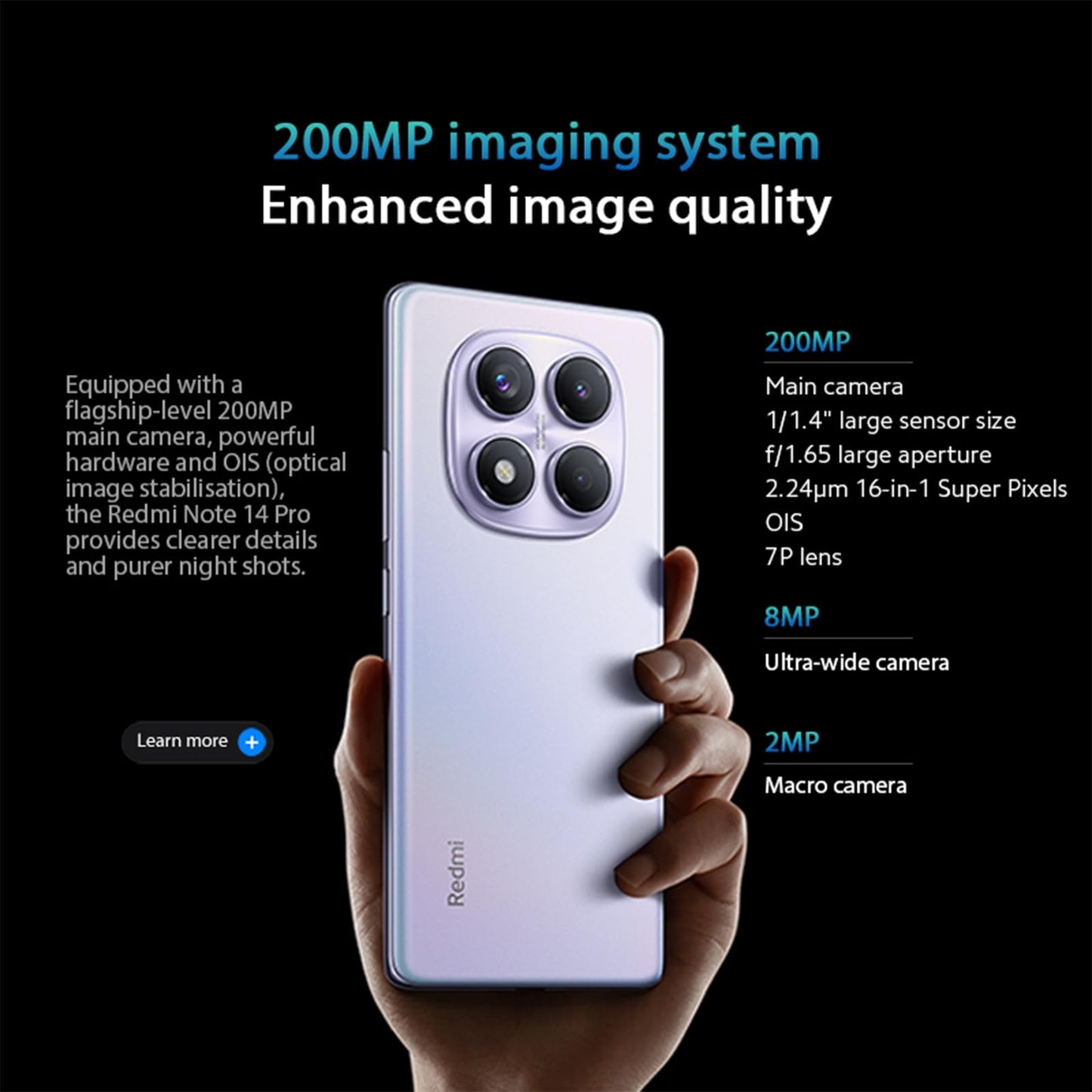 Xiaomi Redmi Note 14 Pro 4G 256GB havsblå