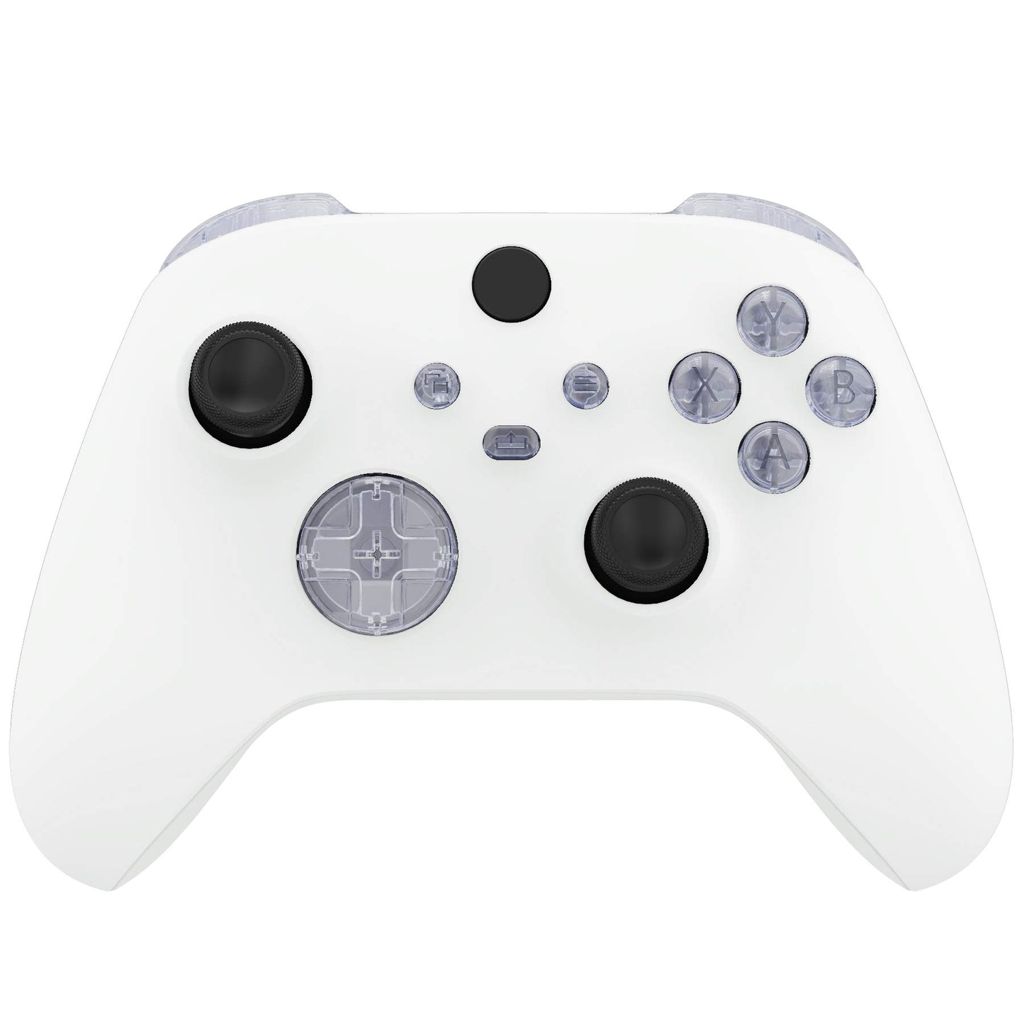 eXtremeRate Klar Ersättningsknappar för Xbox Series S för Xbox Series X Controller, LB RB LT RT Bumpers Triggers Dpad ABXY Start Back Sync Share Keys för Xbox Series X/S Controller