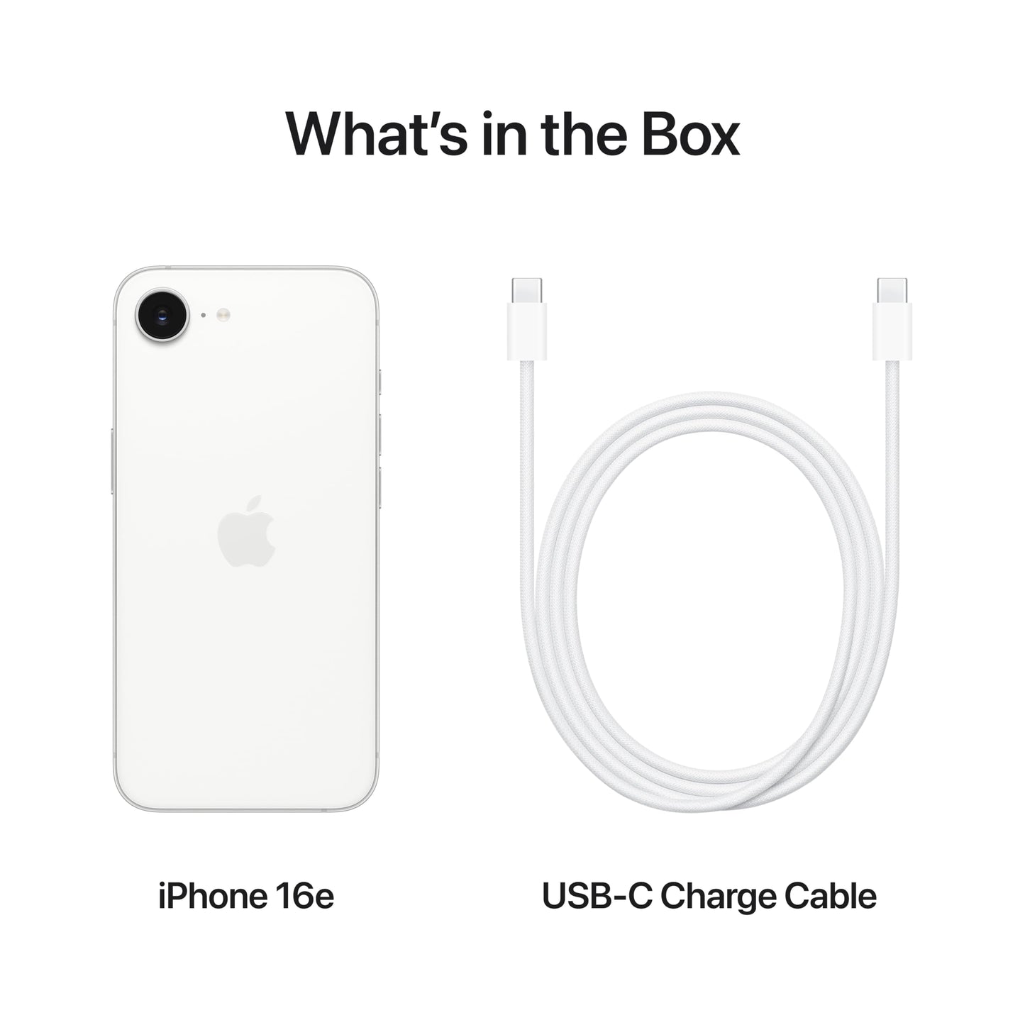 Apple iPhone 16e 128 GB: Byggd för Apple Intelligence, A18-chip, superlång batteritid, 48 MP Fusion-kamera, 6,1-tums Super Retina XDR-skärm – vit