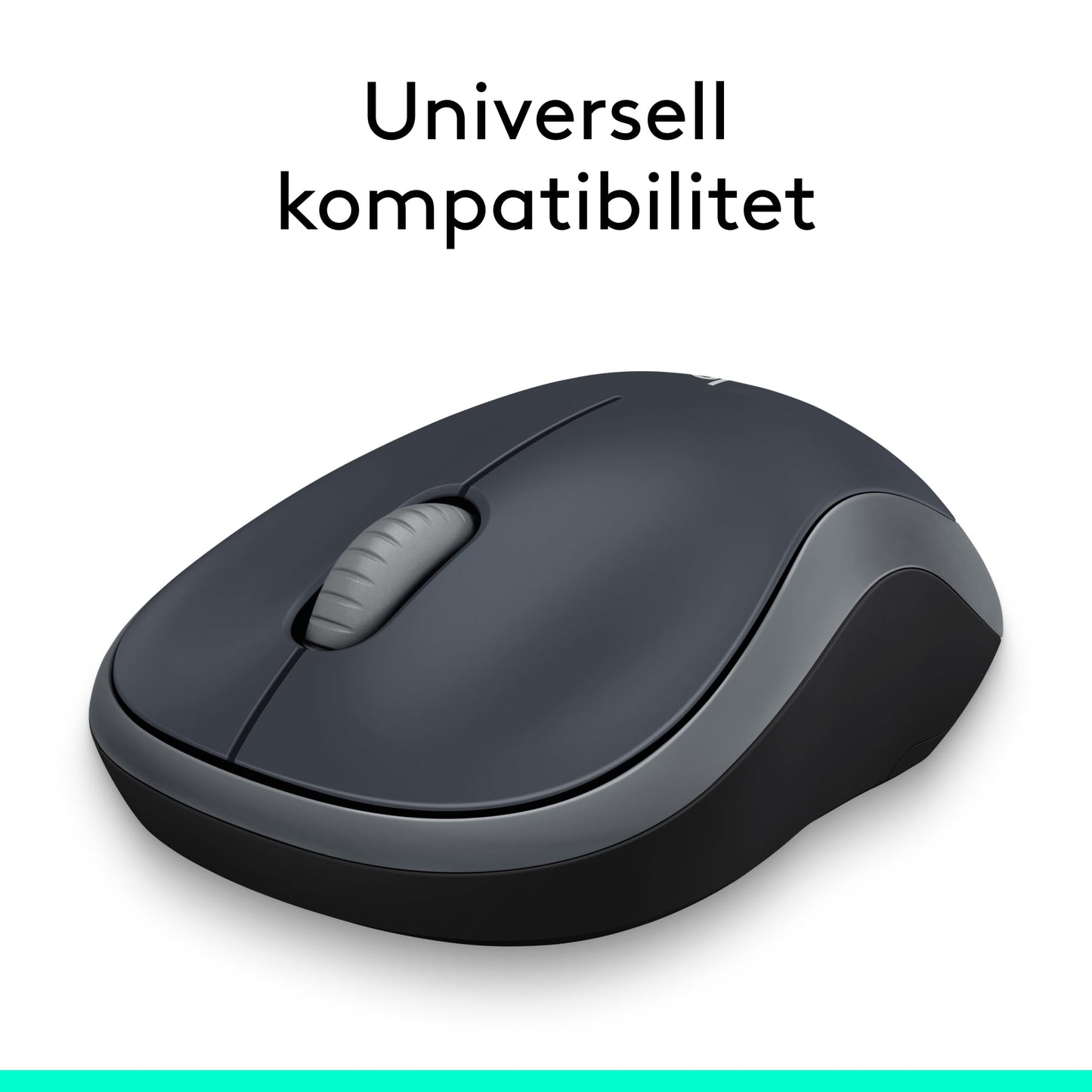 Logitech 910-002235 M185 trådlös mus USB för PC Windows, Mac och Linux, Grå,Svart