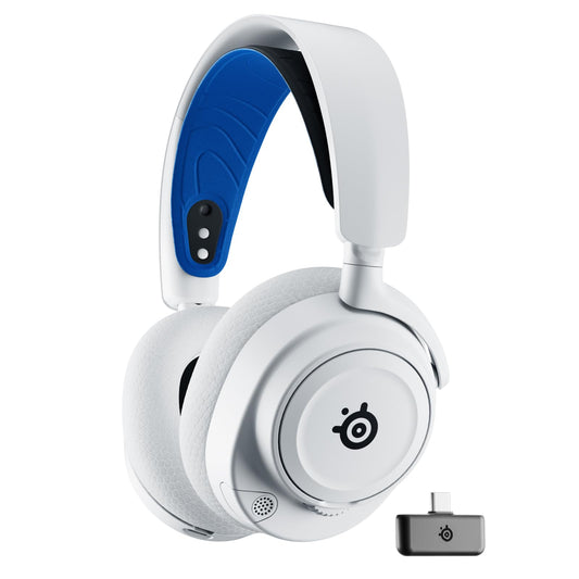 SteelSeries Arctis Nova 7P trådlöst headset för flera plattformar och mobil – Anpassade hifi-drivrutiner – 38 tim batteri – USB-C – Utdragbar mick – PlayStation, PC, VR, Switch