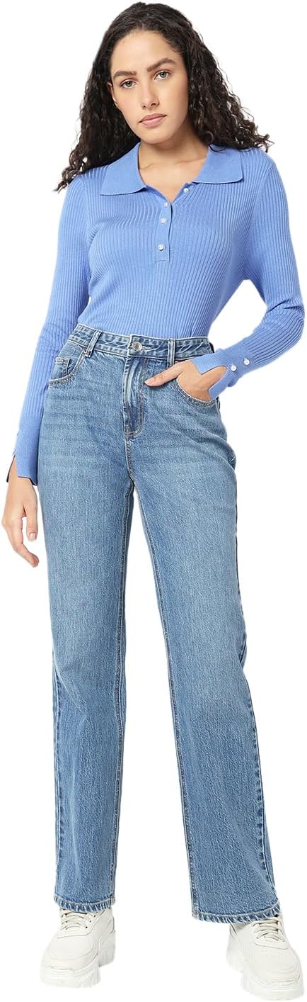 VERO MODA dam Raka jeans Vmtessa Hr raka jeans Li3114 Ga Noos