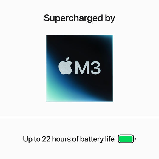 Apple 2023 MacBook Pro – bärbar dator med M3-chip med 8 kärnig processor och 10 kärnig grafik, 14,2-tums Liquid Retina XDR-skärm, 8 GB enhetligt minne, 1 TB SSD-lagring; silver
