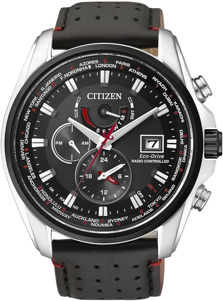 Citizen AT9036-08E Klocka, En storlek, Svart, Silver