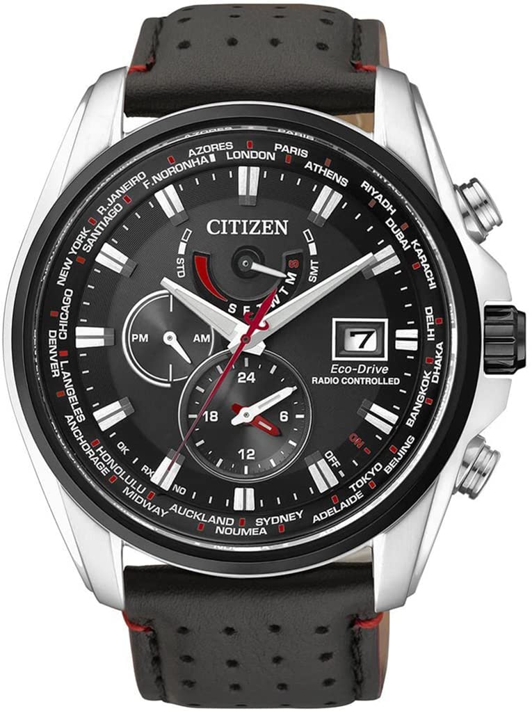 Citizen AT9036-08E Klocka, En storlek, Svart, Silver