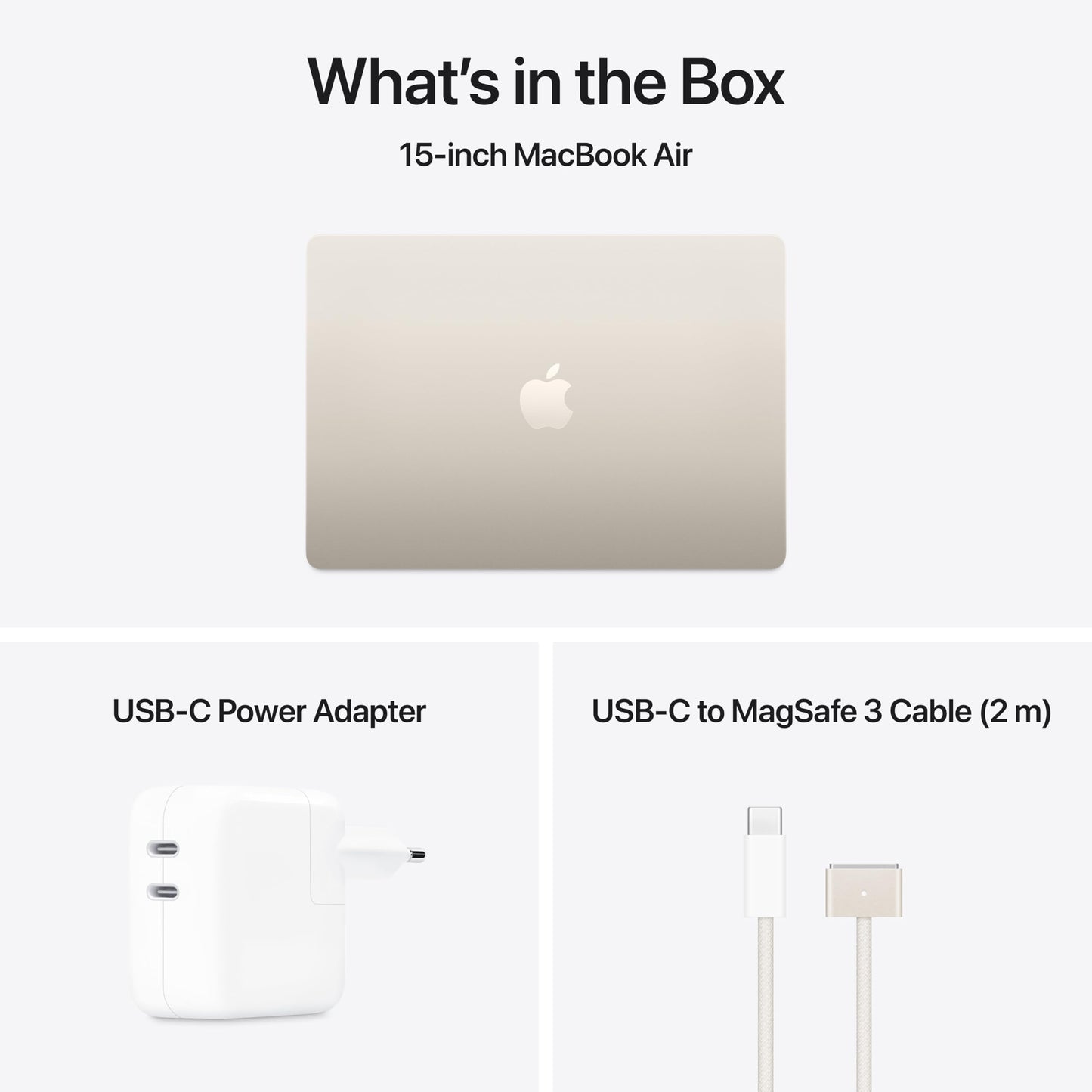 Apple 2025 MacBook Air 15 tum med M4-chip : 15,3-tums Liquid Retina-skärm, 16 GB enhetligt minne, 512 GB SSD-lagring, 12MP Center Stage-kamera, Touch ID, Byggd för Apple Intelligence; stjärnglans