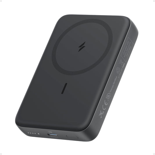 Anker Zolo Magnetisk Powerbank, Kompakt 10 000 mAh Trådlös Bärbar Laddare med 30W Max Snabbladdning, Hudvänligt och Hållbart Batteripaket, för iPhone 16/15/14 Serien, AirPods och Mer.