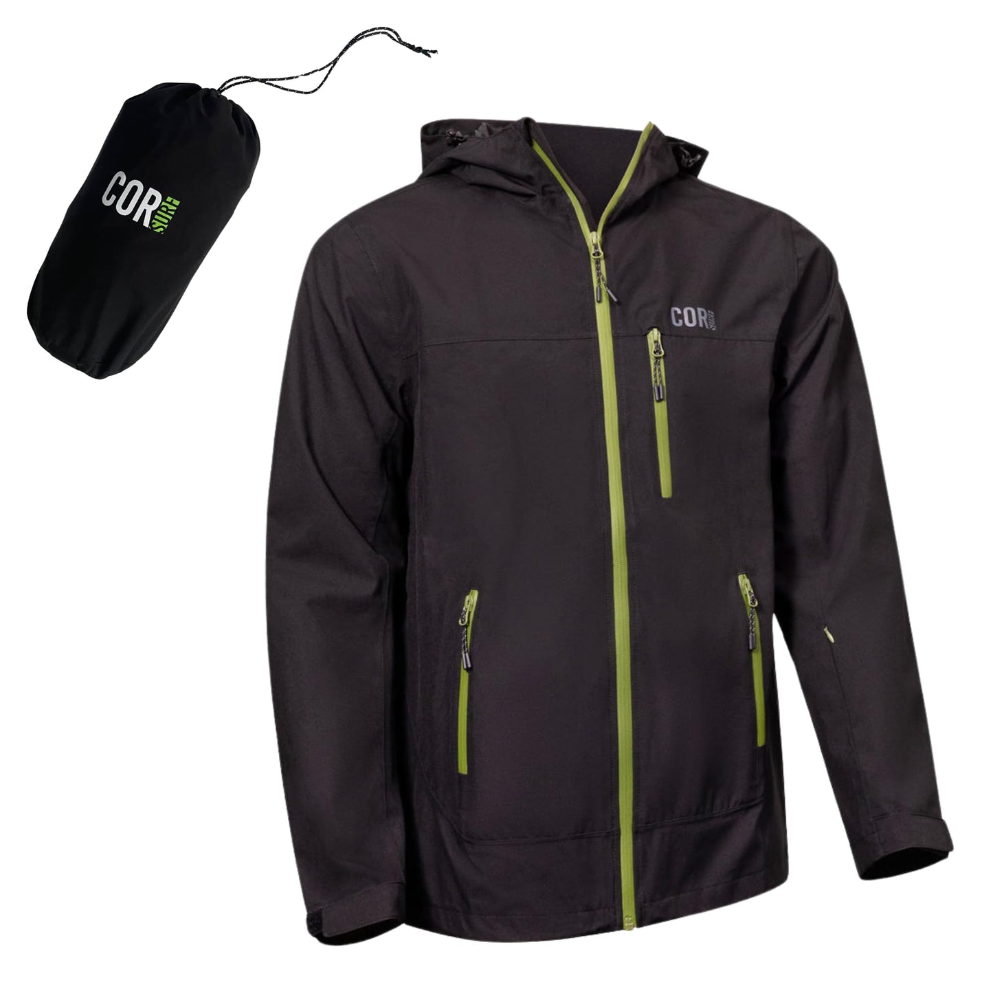 Men's Packable Travel Rain Jacket | The Ultimate All-Round Rain Coat for Men with Secret Pockets