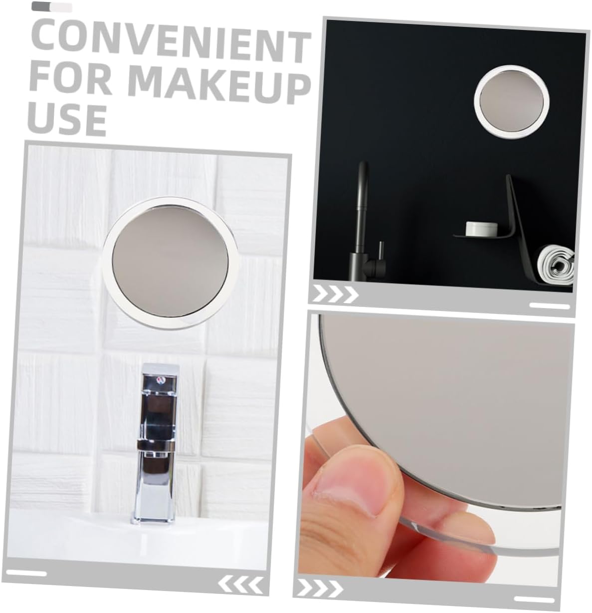 SHERCHPRY Förstoringsspegel med Sugpropp Sminkspegel för Användning Högupplöst Present för Kvinnor och Makeupartister