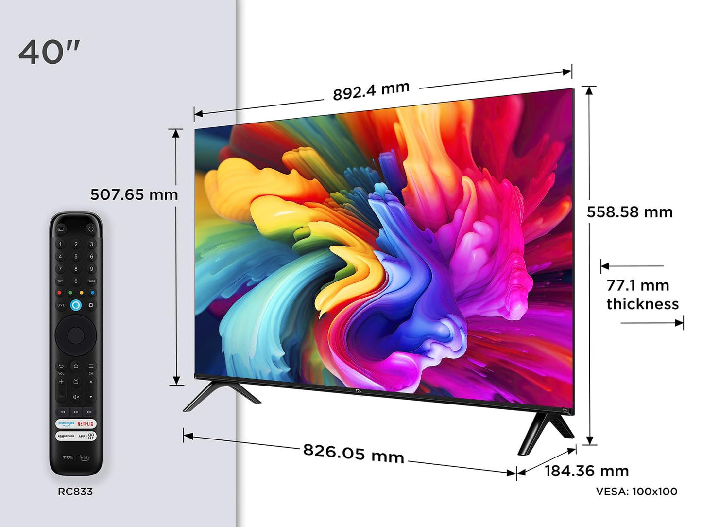TCL 40” Full HD Smart QLED Direct LED SF560 with Fire TV, Voice Remote with Alexa