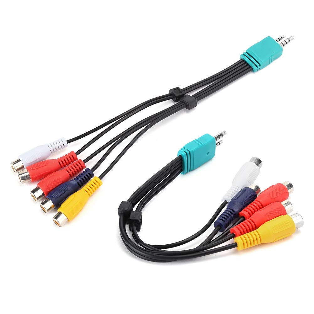 Keenso Double-end AV-kabel för LCD-TV-signallinje, Stabil Performance Video Cable för Hemmabio