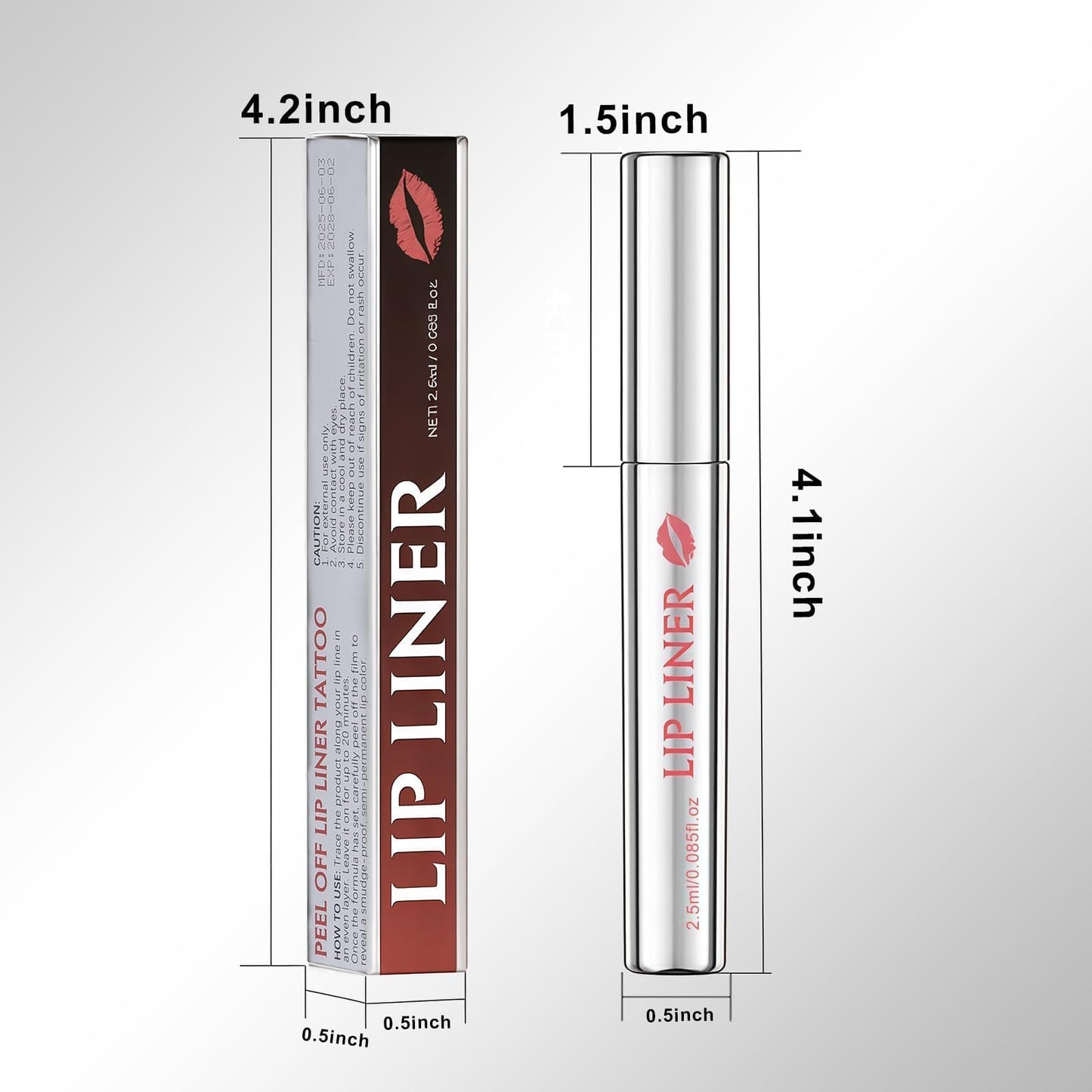 Prreal Peel Off Lip Stain, Vattentät Tattoo Peel Off Lip Liner, Non-Sticky Lips Liner Stain Långbelastning, Matt Finish läppglans Makeup, Rose Rosa