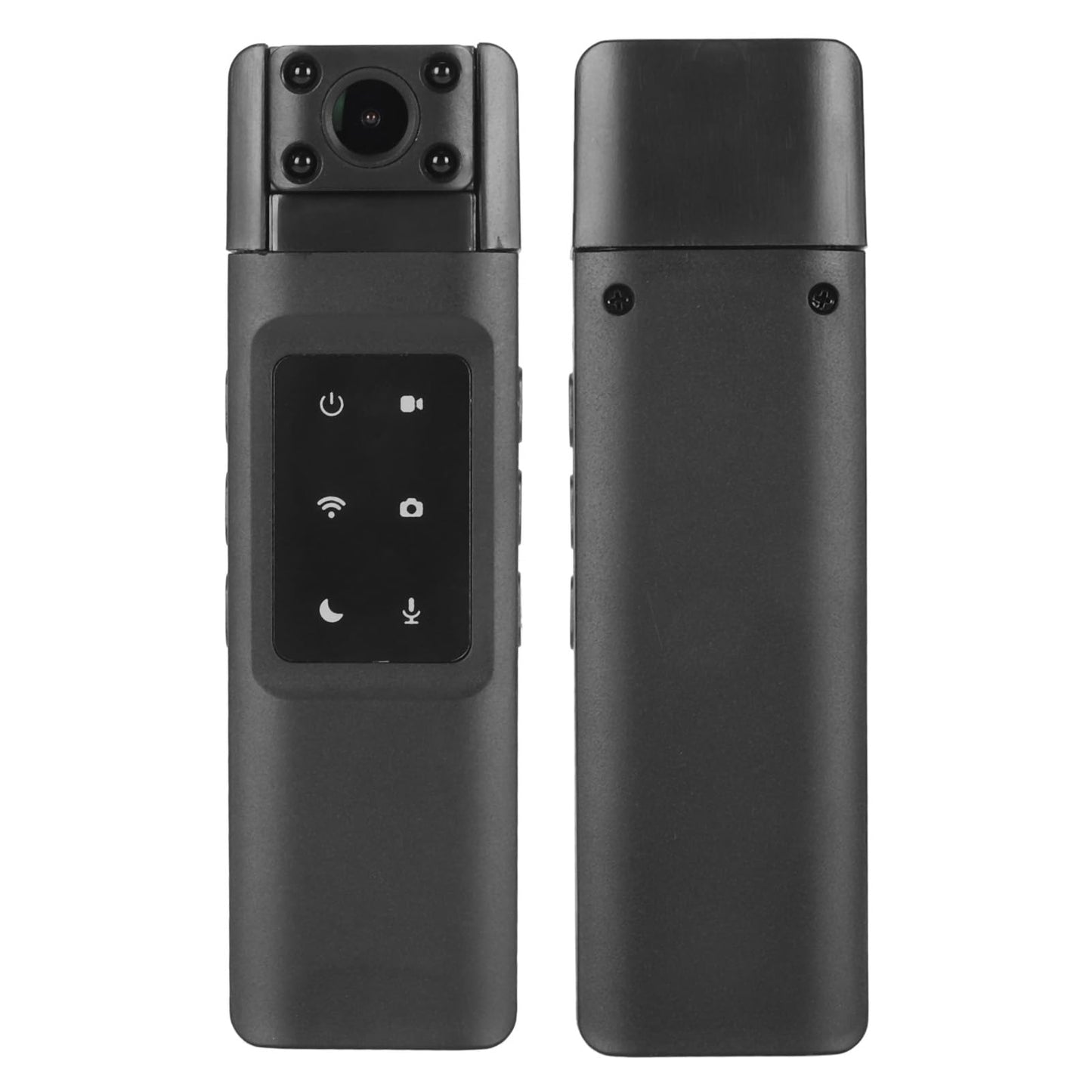 WiFi Small Body Camera, 1080P Police Body Cam med 180° Roterbar Lins, Säkerhetsvideo Kompaktkamera med IR Night Vision för Resor, Förare, Delivery Man, Föreläsning