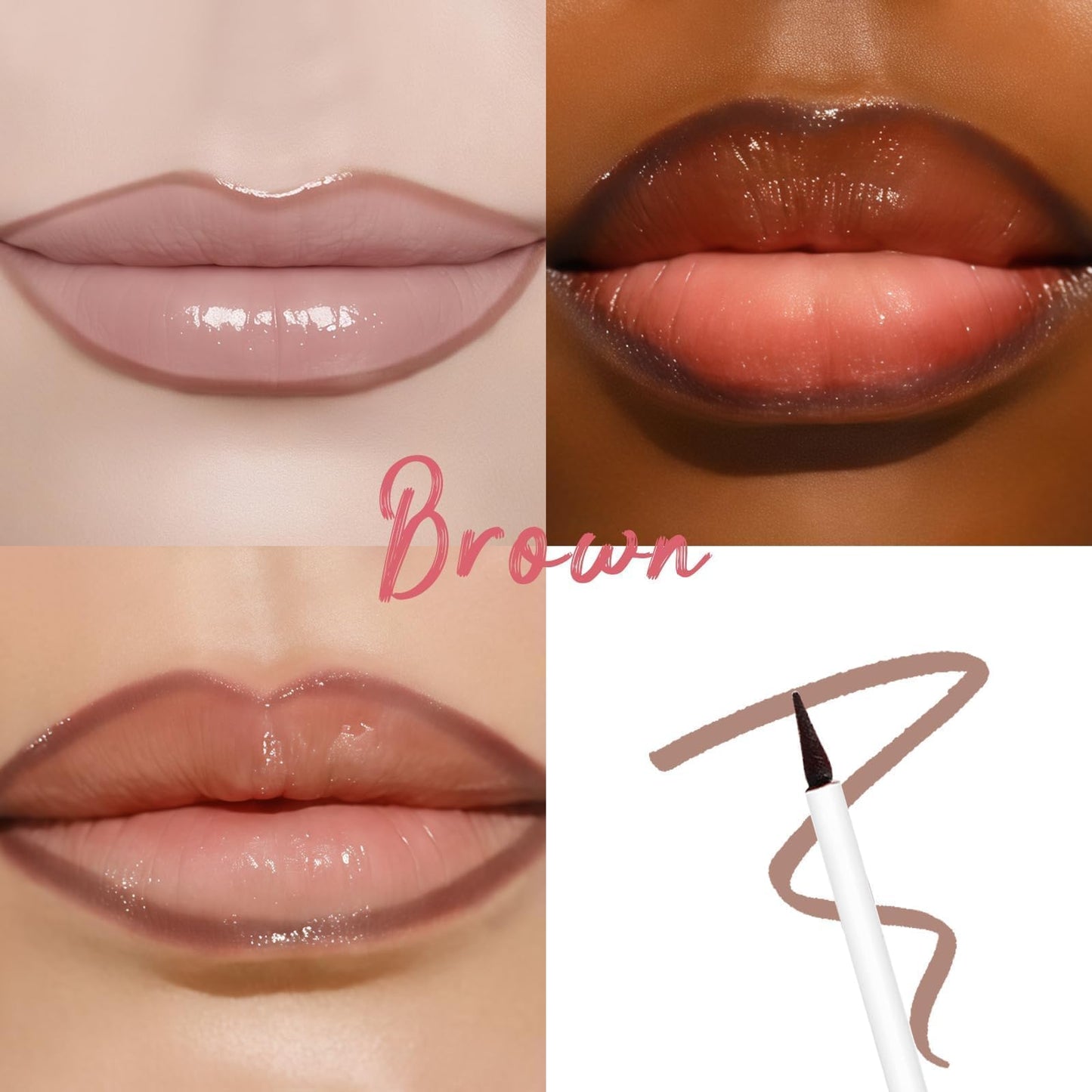 Prreal Peel Off Lip Stain, Vattentät Tattoo Peel Off Lip Liner, Non-Sticky Lips Liner Stain Långbelastning, Matt Finish läppglans Makeup, Rose Rosa