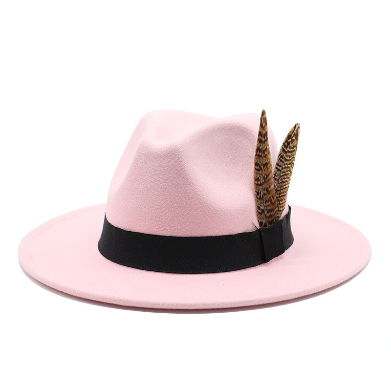 British Style Versatile Flat Border Jazz Hat Woolen