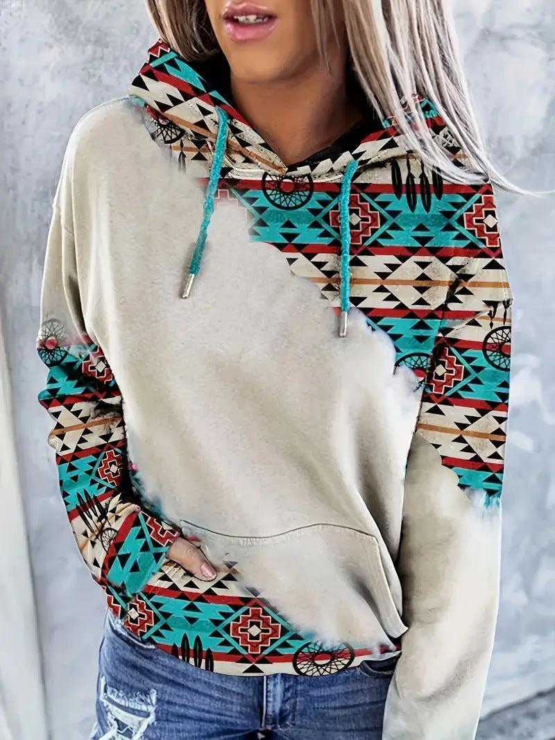 Women's Hoodie Fashionable Ethnic Style Casual Sports Hoodie