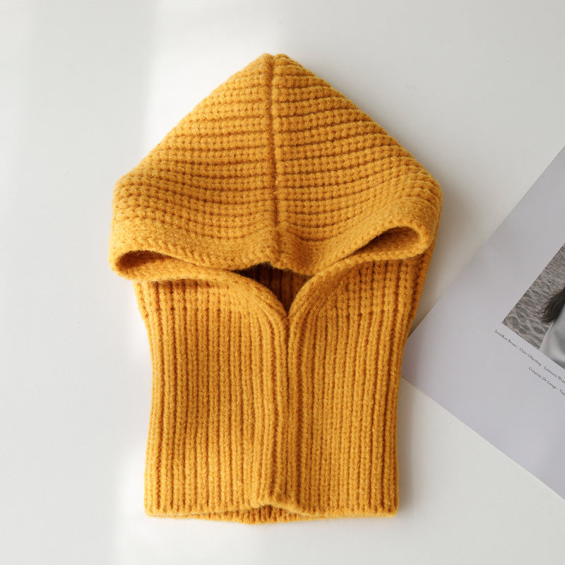 Warm Neck Wrap Wool Hat