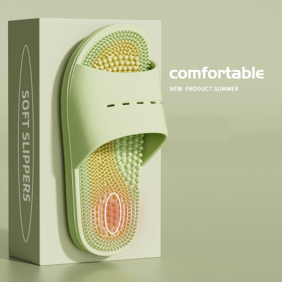 Massage Slippers For Men Summer Indoor Home And Bathroom Use Foot Acupressure Slippers With Non-slip Soles For Men