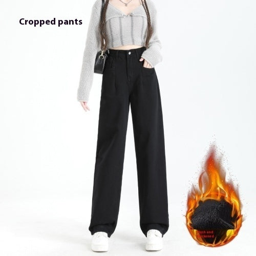 Women's Thin Straight Loose Slimming Elastic Waist Pants