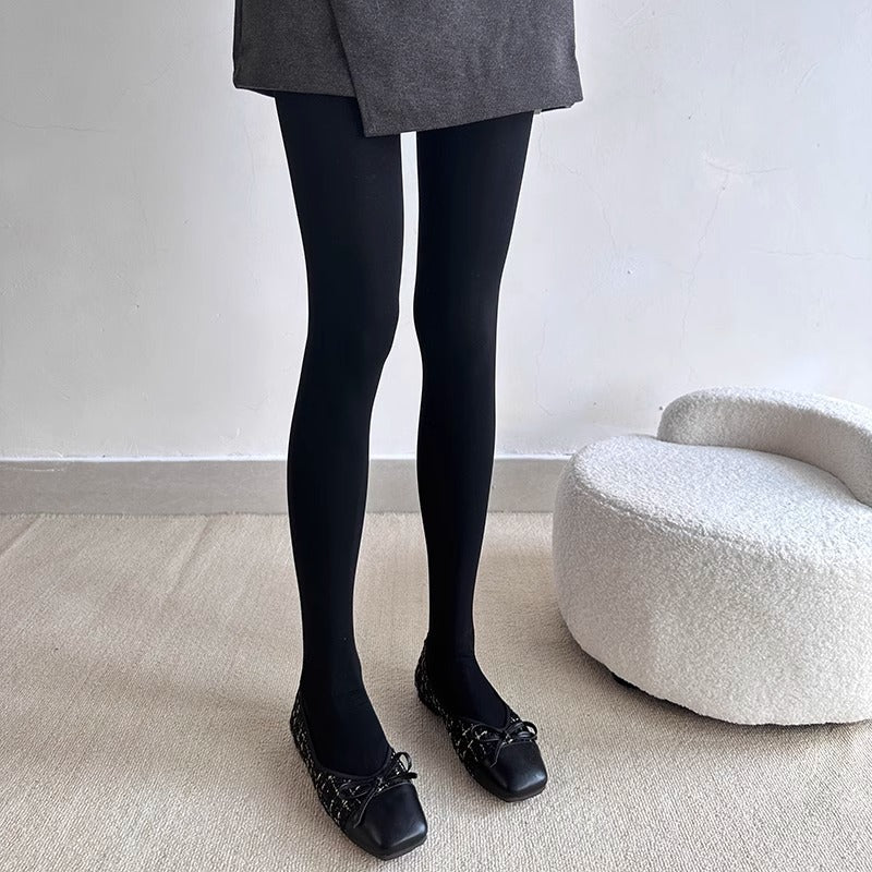 Womens Retro Low-Pressure Coffee Velvet Tights For FallWinter