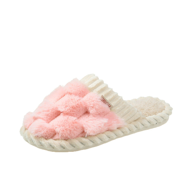 Cotton Slippers Female Home Non-slip Soft Bottom Warm Keeping